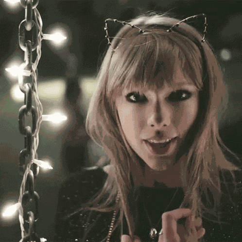 Taylor Swift Cat Ears GIF
