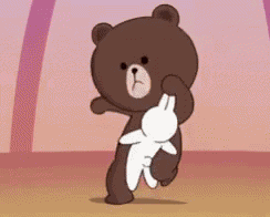 Teddy Bear Kick GIF