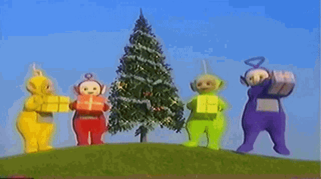 Teletubbies Christmas Tree GIF