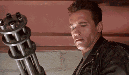 Terminator 2 Arnold Smirk GIF