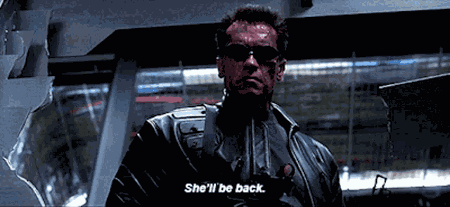 Terminator Shell Be Back GIF