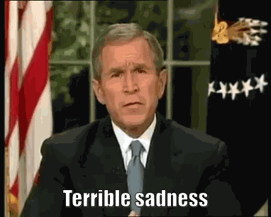 Terrible Sadness George W Bush GIF