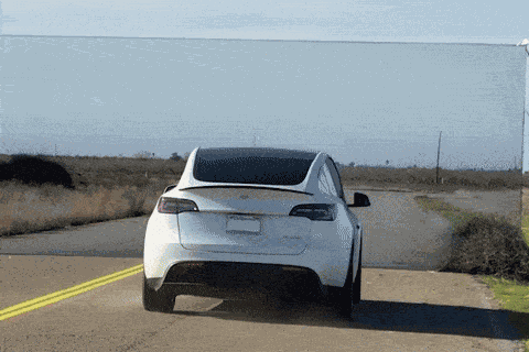 Tesla Crash GIF