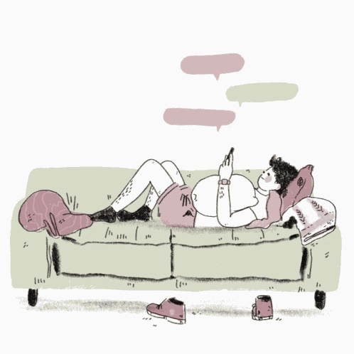 Texting Couch GIF