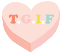 Tgif Heart Sticker