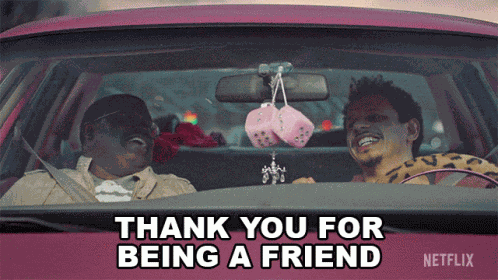 Thank You For Being A Friend Chris Carey GIF