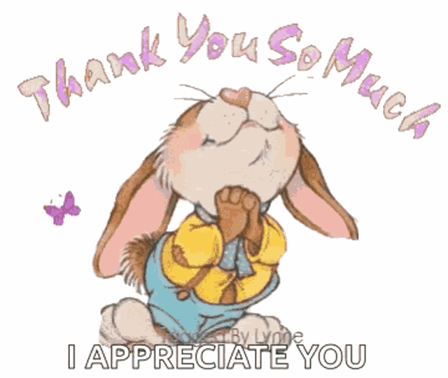 Thank You So Much Bunny GIF