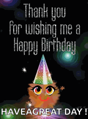 Thank You Thank You For The Birthday Wishes GIF