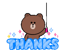 Thanks Brown Sticker
