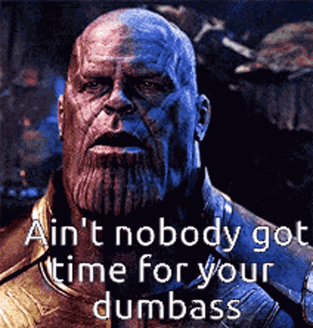 Thanos Aint Nobody Got Time GIF