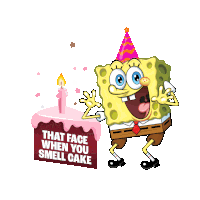 That Face When You Smell Cake Spongebob Sticker