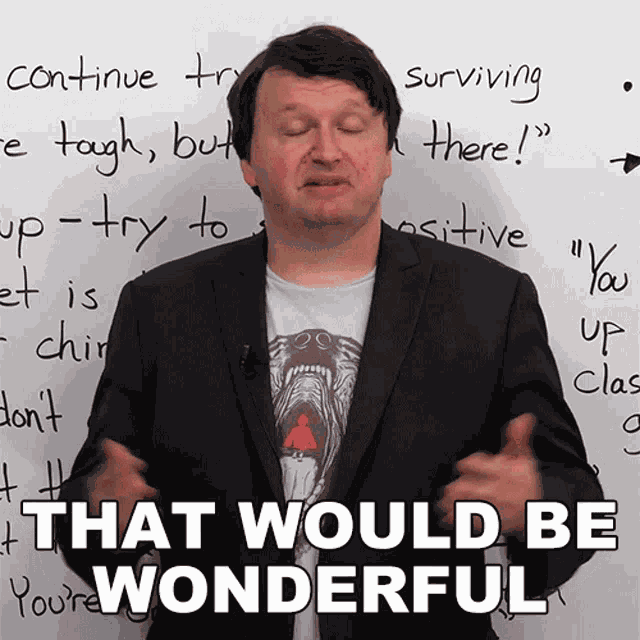 That Would Be Wonderful Alex GIF