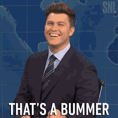 Thats A Bummer Colin Jost GIF