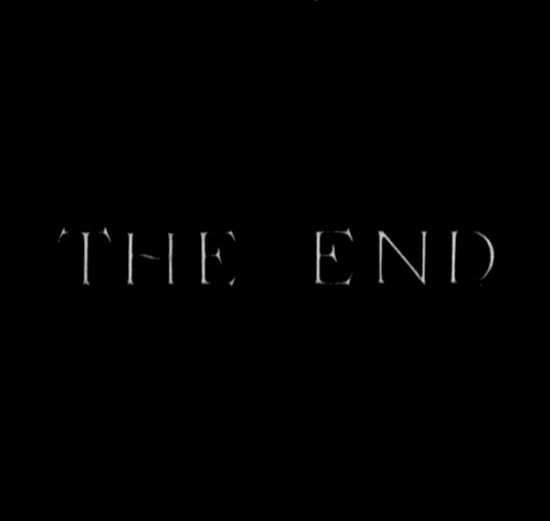 The End Black And White GIF