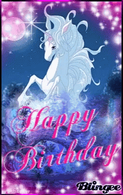 The Last Unicorn Happy Birthday Unicorn GIF