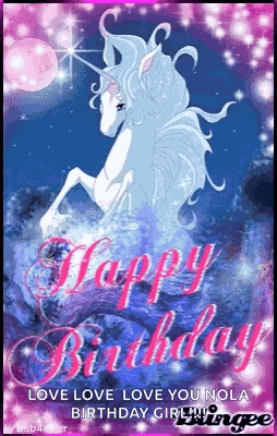 The Last Unicorn Happy Birthday Unicorn GIF