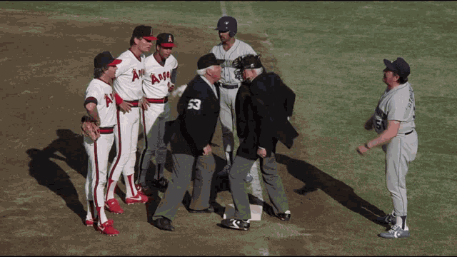 The Naked Gun Umpires Fighting GIF