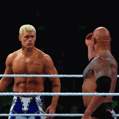 The Rock Cody Rhodes GIF