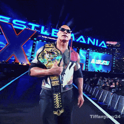 The Rock Wrestlemania 40 GIF