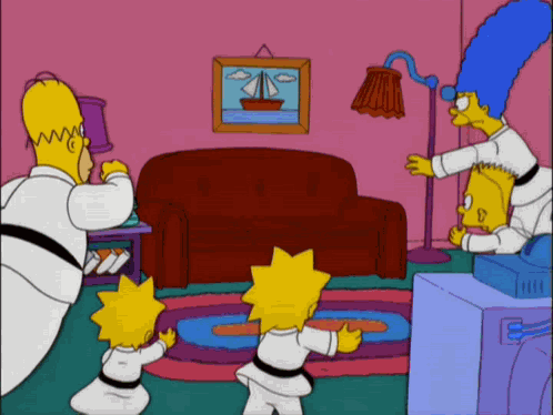 The Simpsons Karate GIF