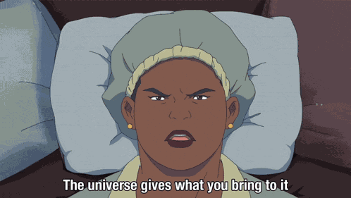 The Universe Gives What You Bring To It Amanda Waller GIF