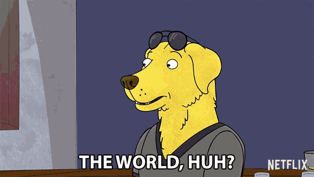 The World Huh Mr Peanutbutter GIF
