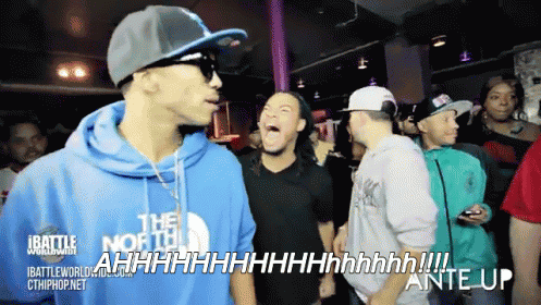 The Worst Battle Rap Hype Man Ever! GIF