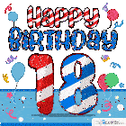 Theecards Happy Birthday 18 Sticker