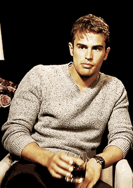 Theo James Eye Roll Emoji GIF
