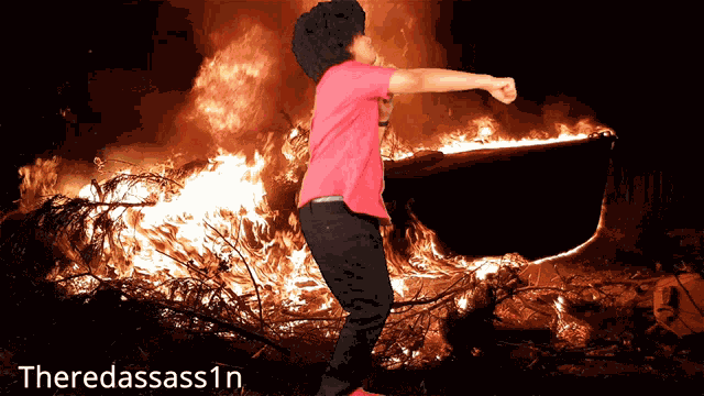 Theredassass1n Fire GIF