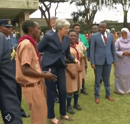 Theresa May Dancing Africa GIF