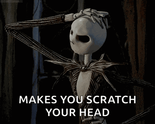 Thinking Jackskellington GIF