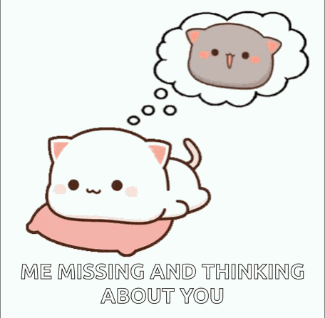 Thinking Of You Peach Cat Think GIF