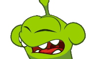 Thinking Om Nom Sticker