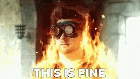 This Is Fine Fire GIF