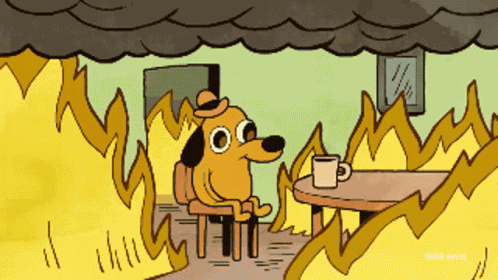 This Is Fine Fire GIF