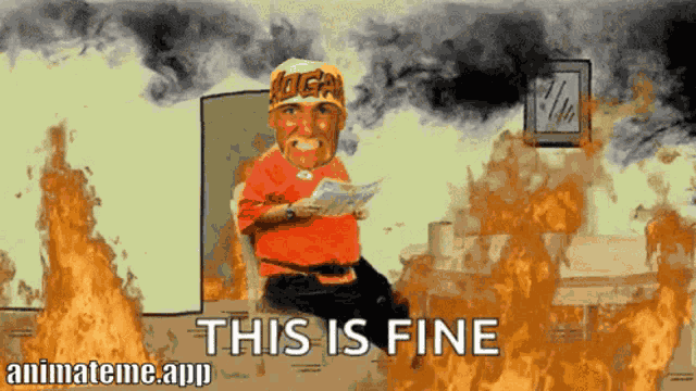 This Is Fine Im Fine GIF
