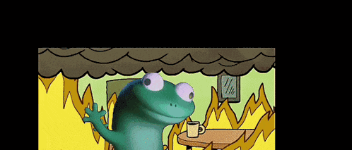 This Is Fine Lizard GIF