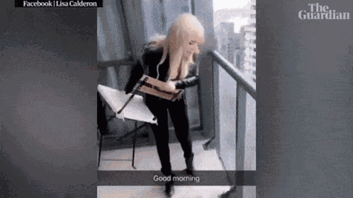 Throw Off Balcony GIF
