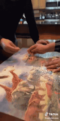 Throw Puzzle Off Table GIF