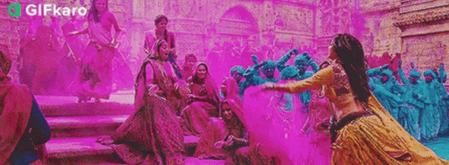 Throwing Colored Powder Gifkaro GIF