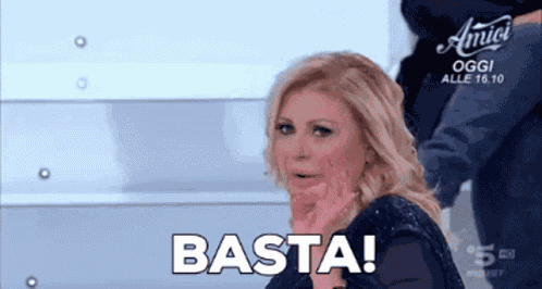 Tina Cipollari Basta GIF