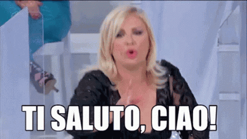 Tina Cipollari Ti Saluto GIF