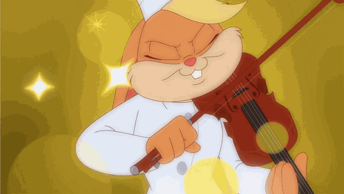 Tiny Toons Looniversity Lola Bunny Violin Chef GIF
