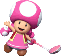 Toadette Mario Golf Super Rush Sticker