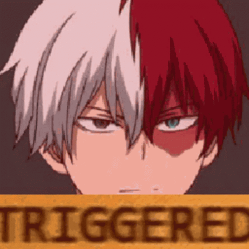 Todoroki Triggered GIF