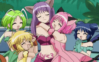 Tokyo Mew Mew Anime Hug GIF