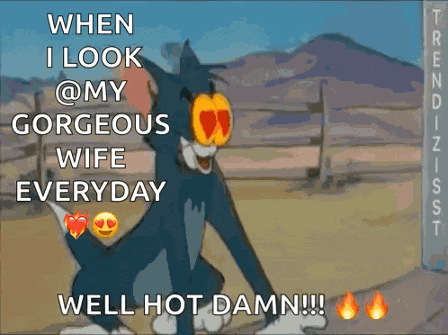 Tom And Jerry Heart Eyes GIF