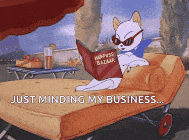 Tom And Jerry Lounging GIF