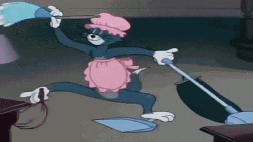 Tom Jerry Cleaning House Tomjerry GIF